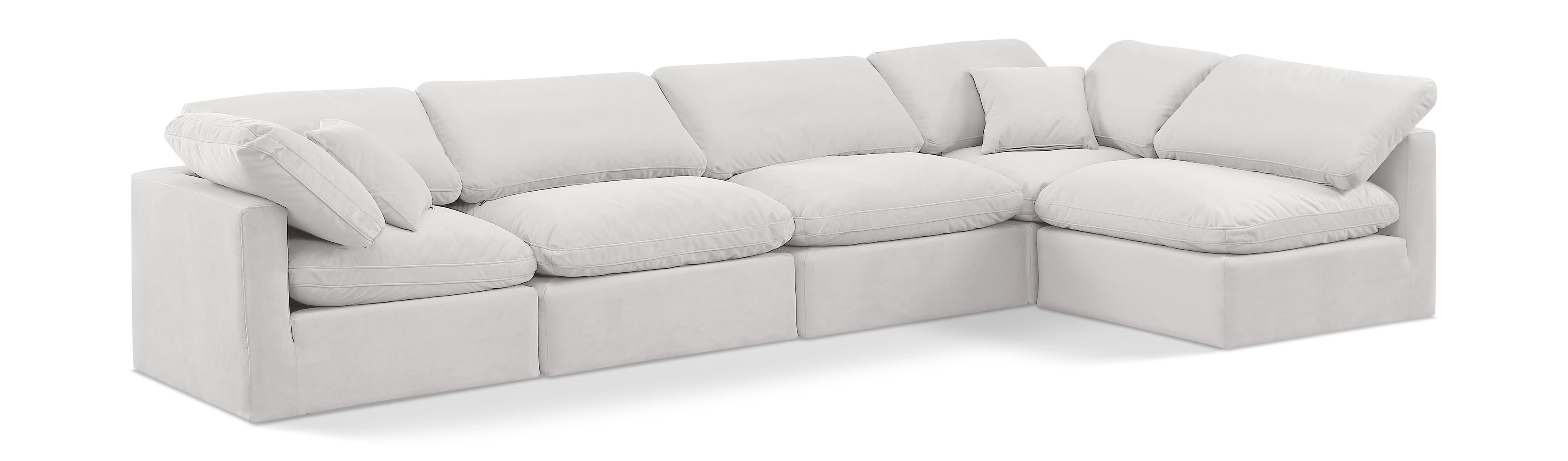 Indulge Cream Velvet Modular Sectional