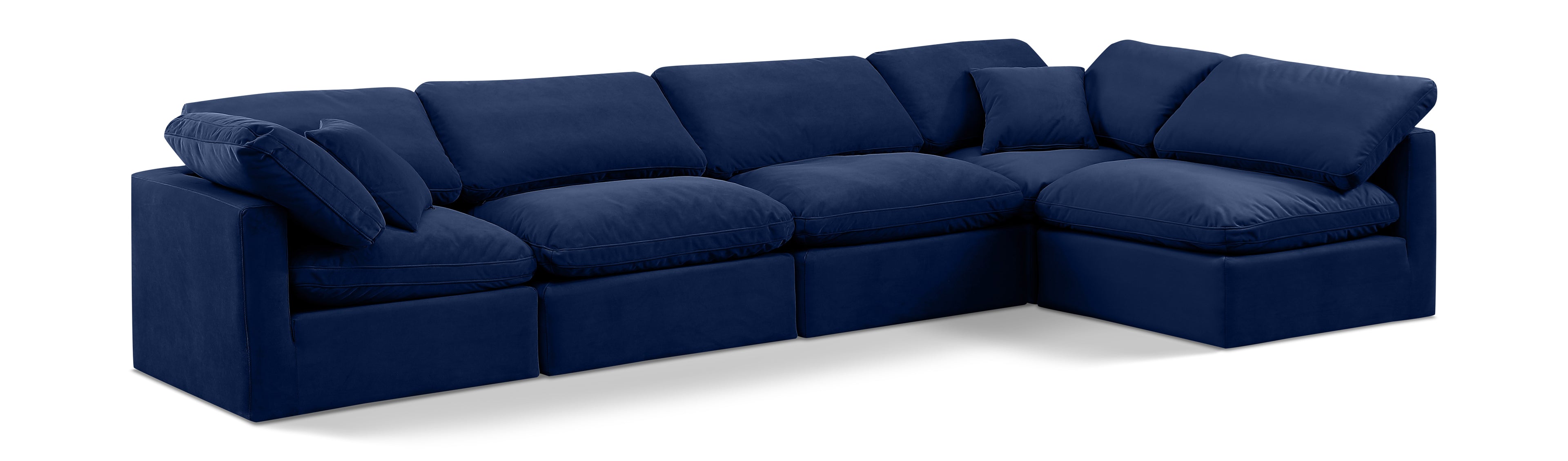 Indulge Navy Velvet Modular Sectional