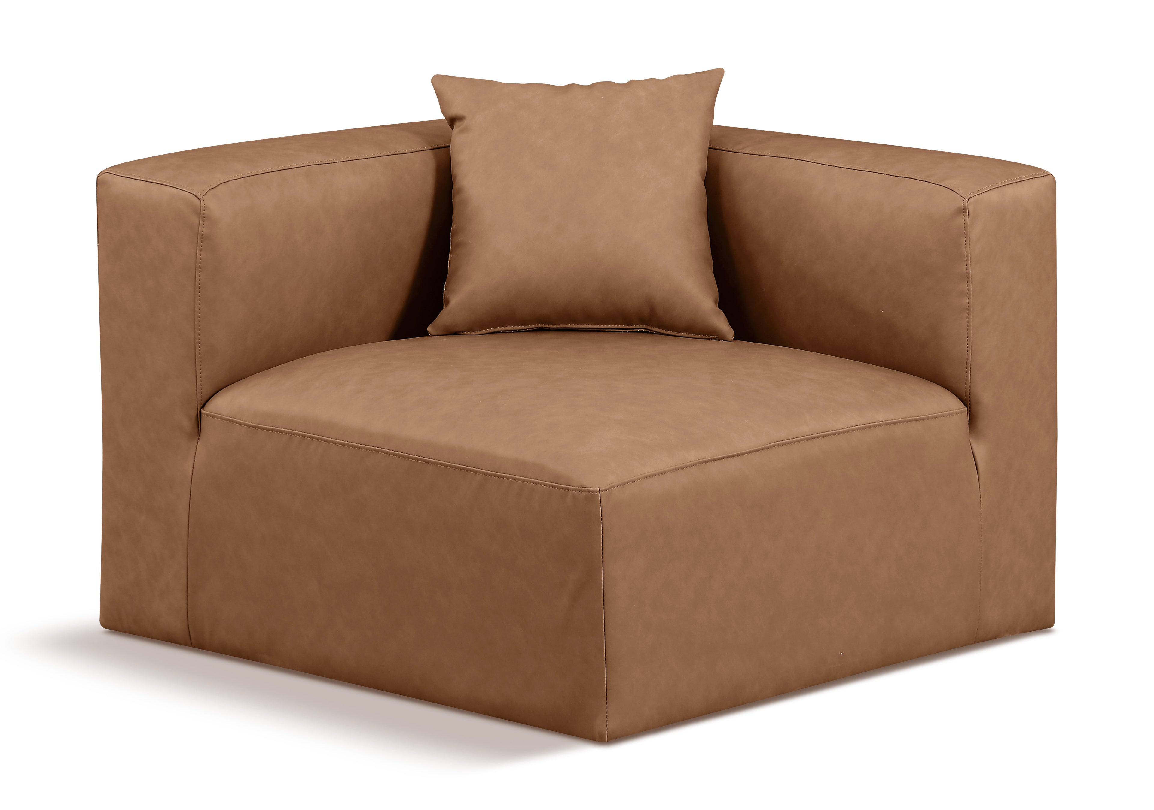Cube Vegan Leather Corner Chair
