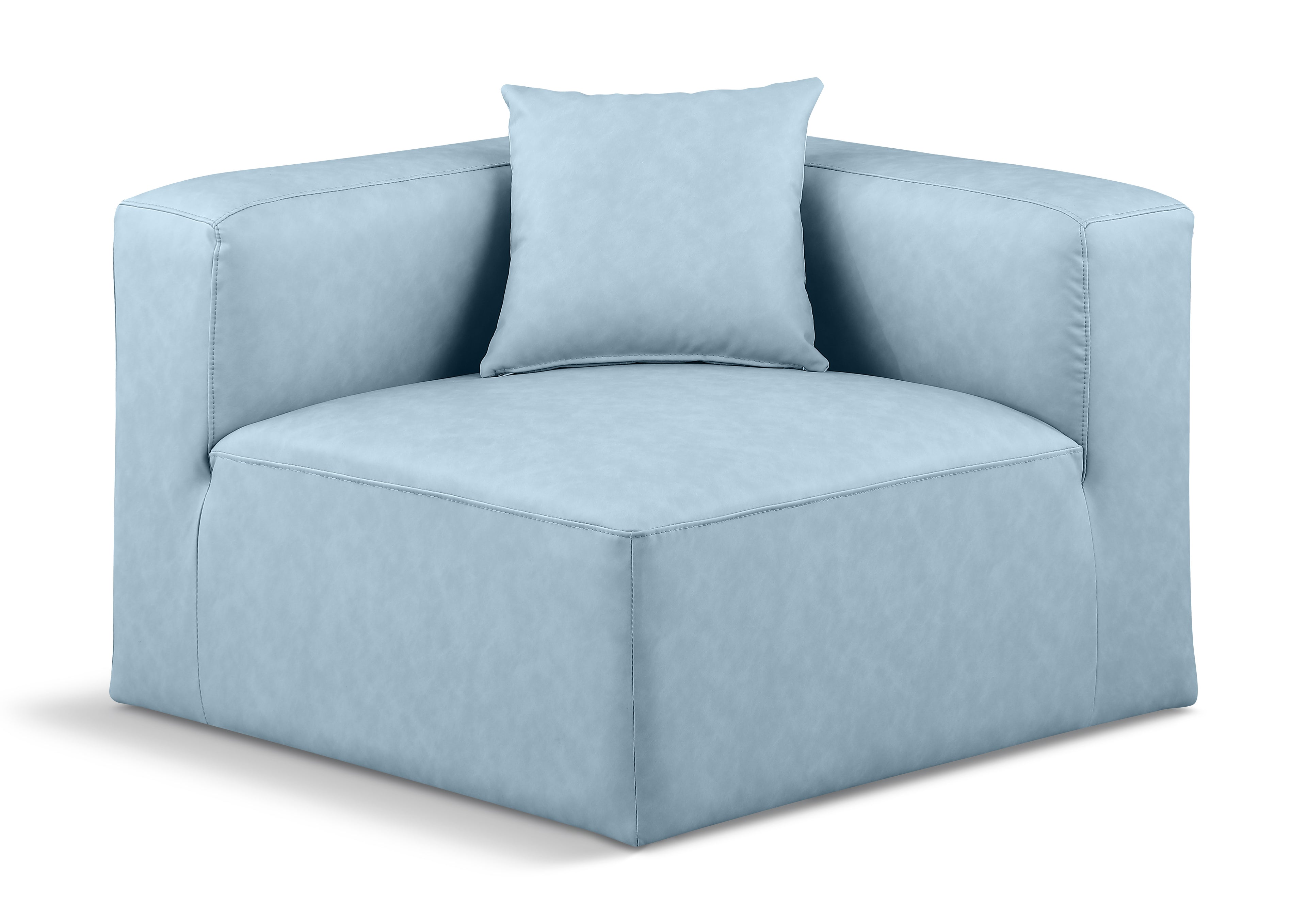 Cube Vegan Leather Corner Chair