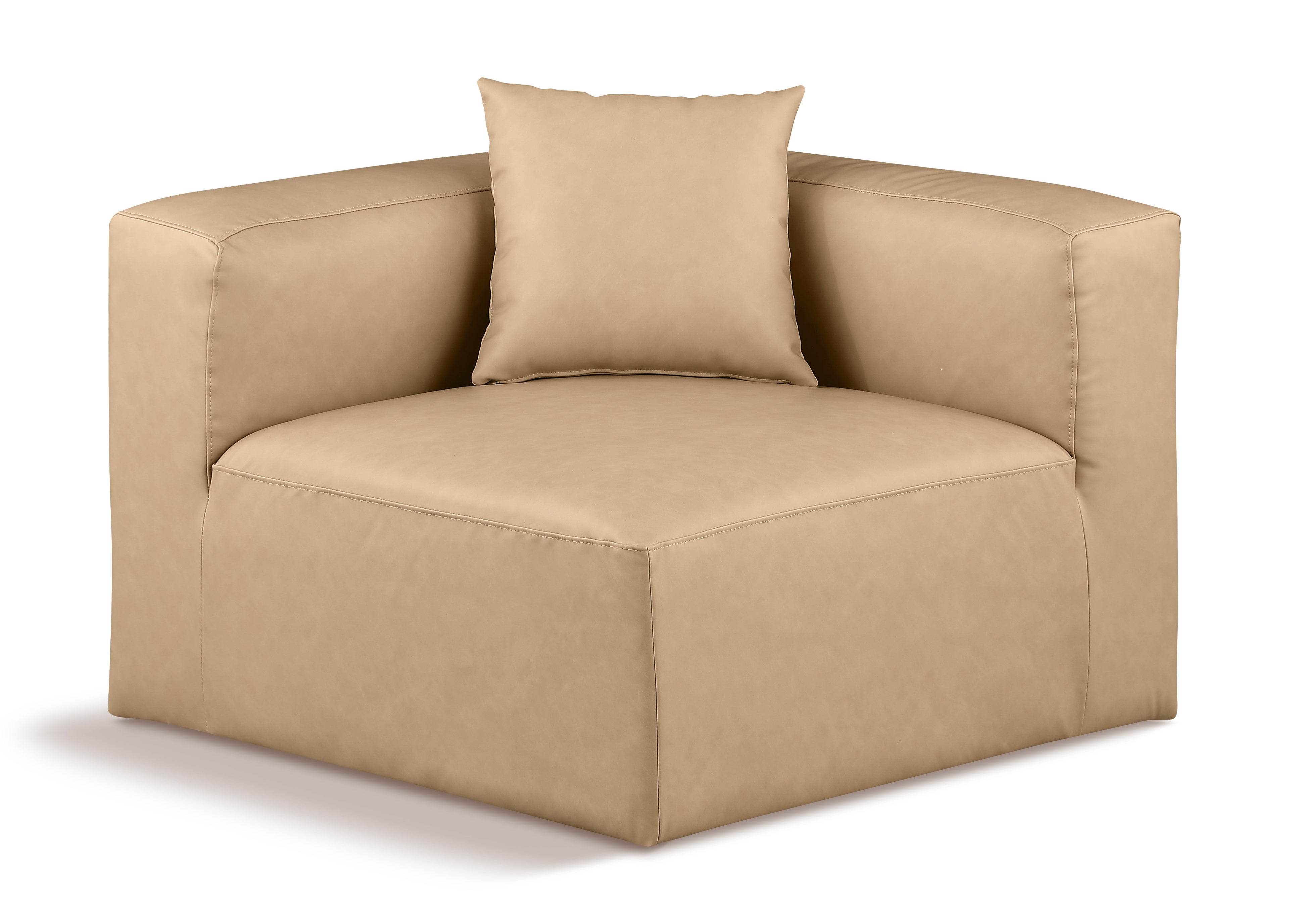 Cube Vegan Leather Corner Chair