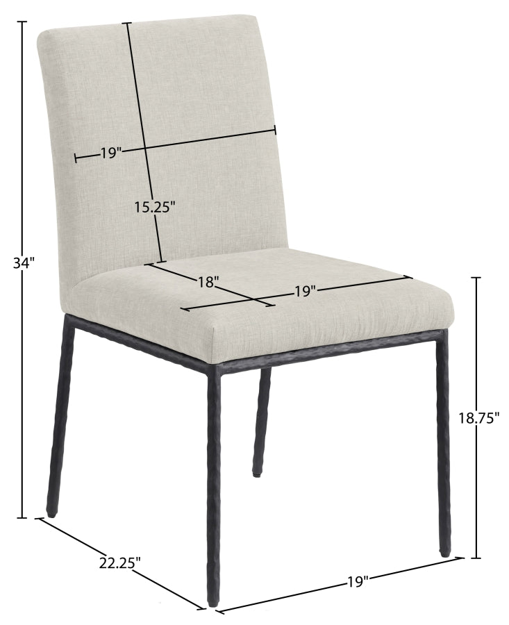 Reeves Chenille Fabric Upholstered Dining Side Chair