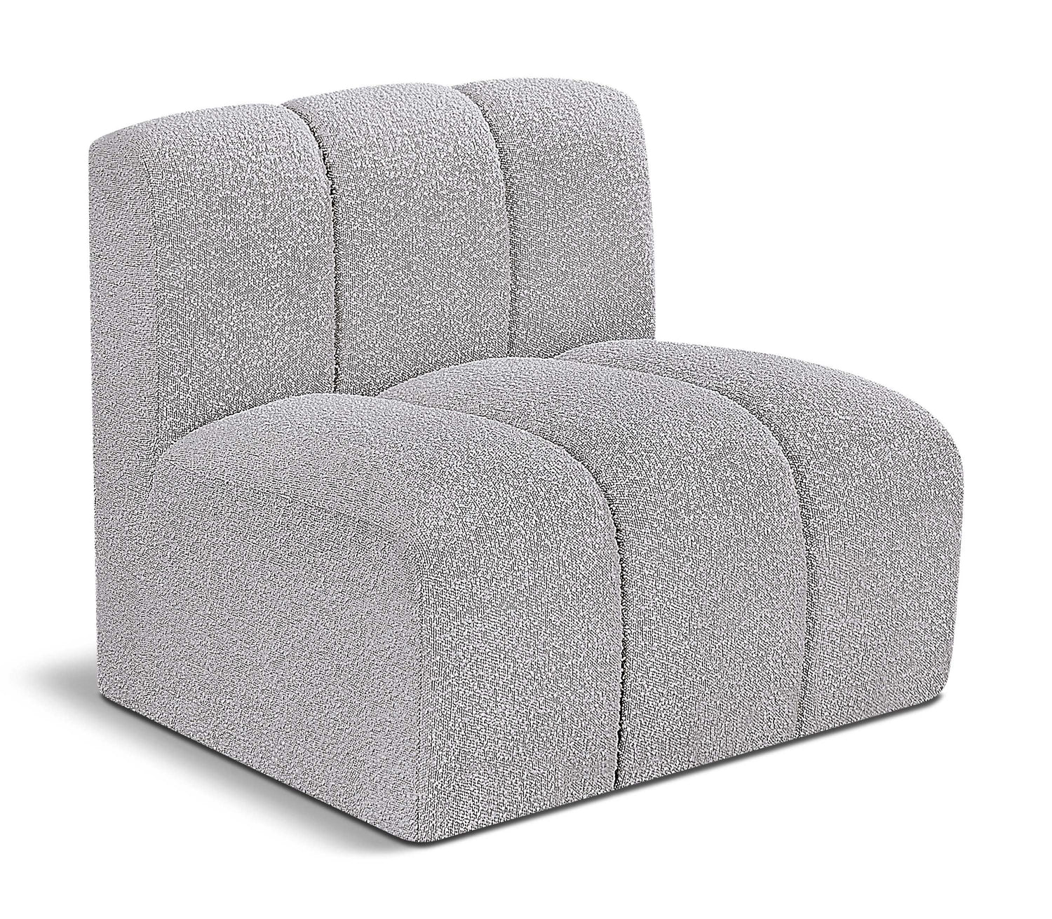 Arc Boucle Fabric Straight Chair