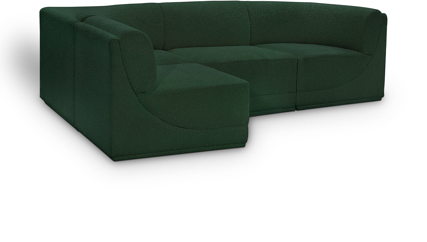 Ollie Green Boucle Fabric Modular Sectional