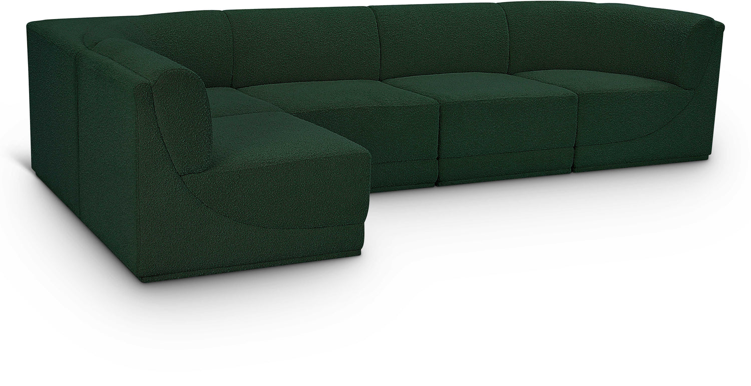 Ollie Green Boucle Fabric Modular Sectional