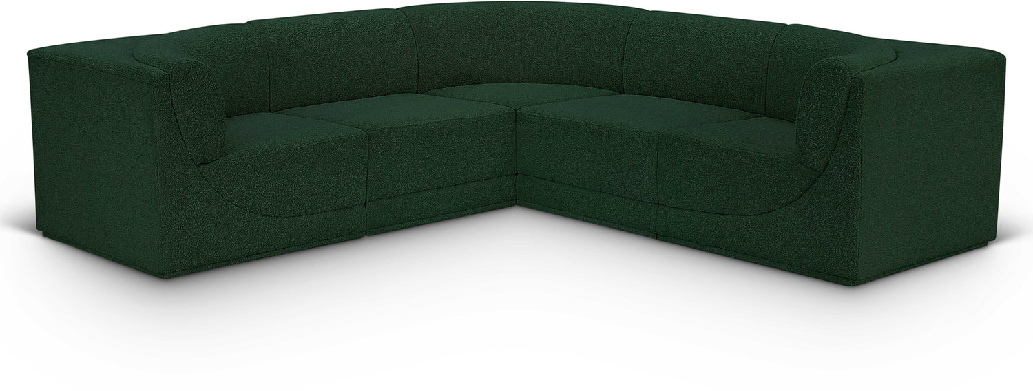 Ollie Green Boucle Fabric Modular Sectional