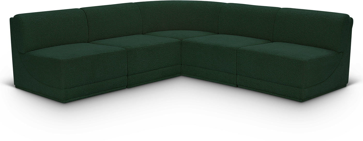 Ollie Green Boucle Fabric Modular Sectional