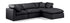 Indulge Black Vegan Leather Modular Sectional