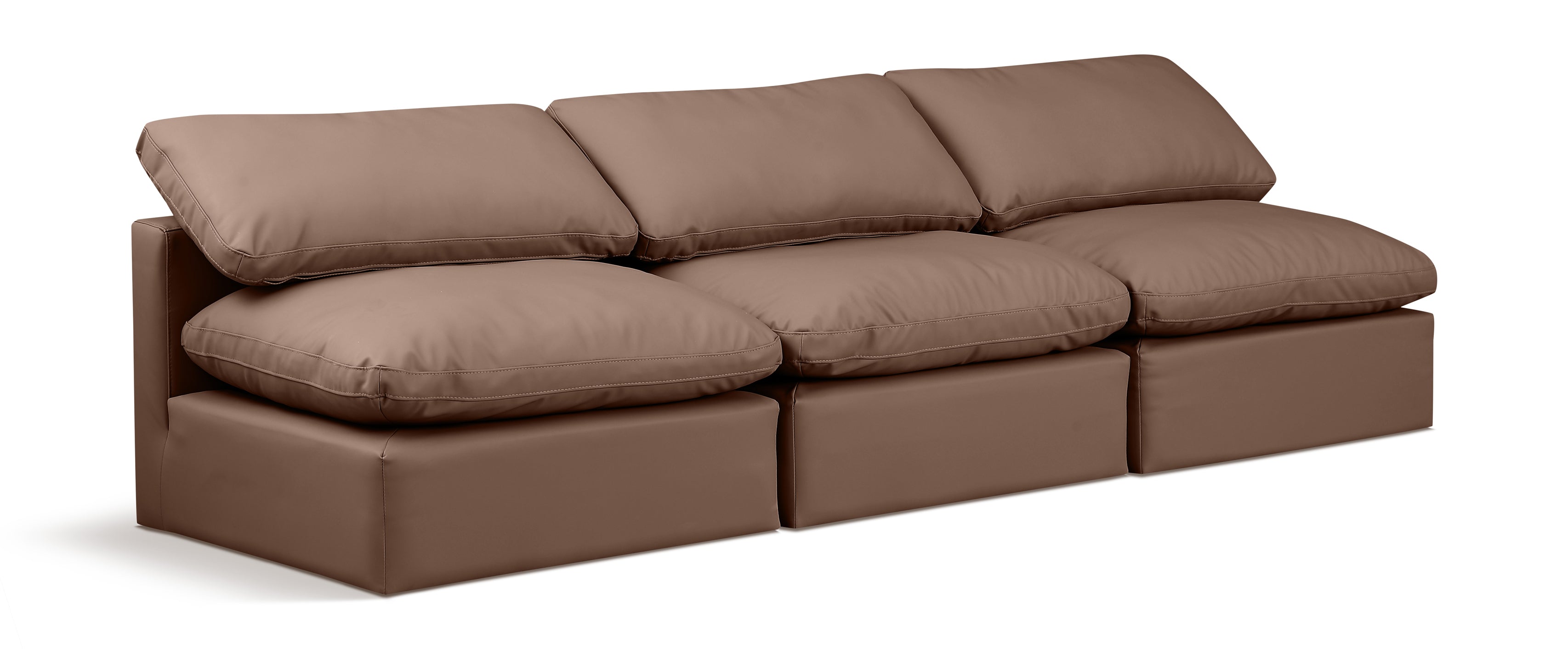 Indulge Vegan Leather Armless Modular Sofa