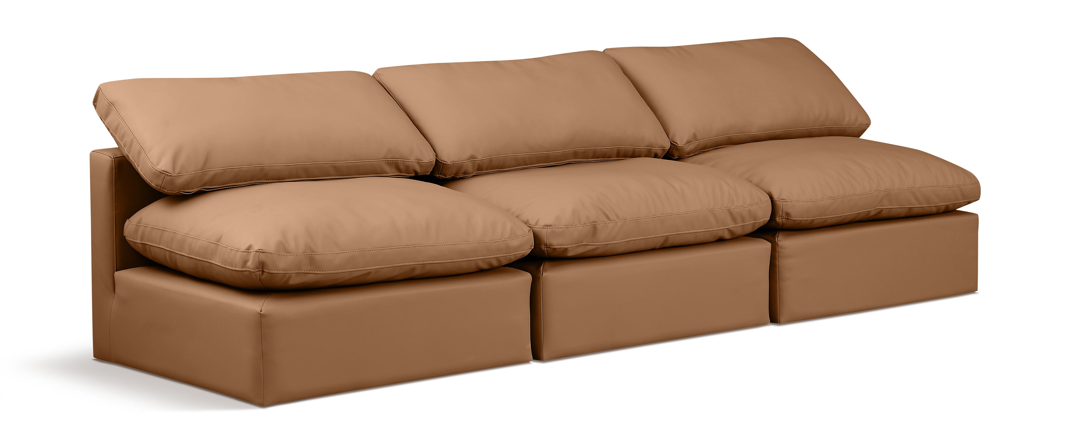 Indulge Vegan Leather Armless Modular Sofa