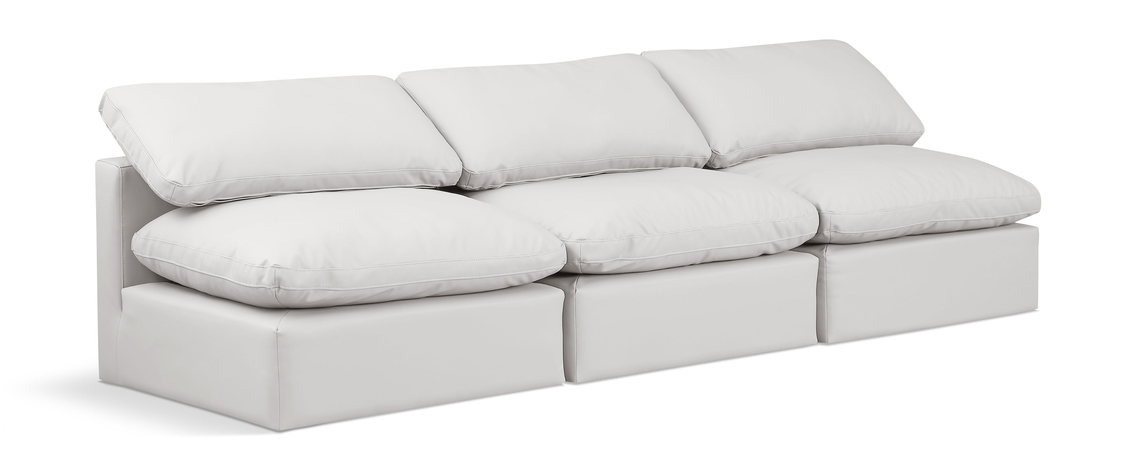 Indulge Vegan Leather Armless Modular Sofa