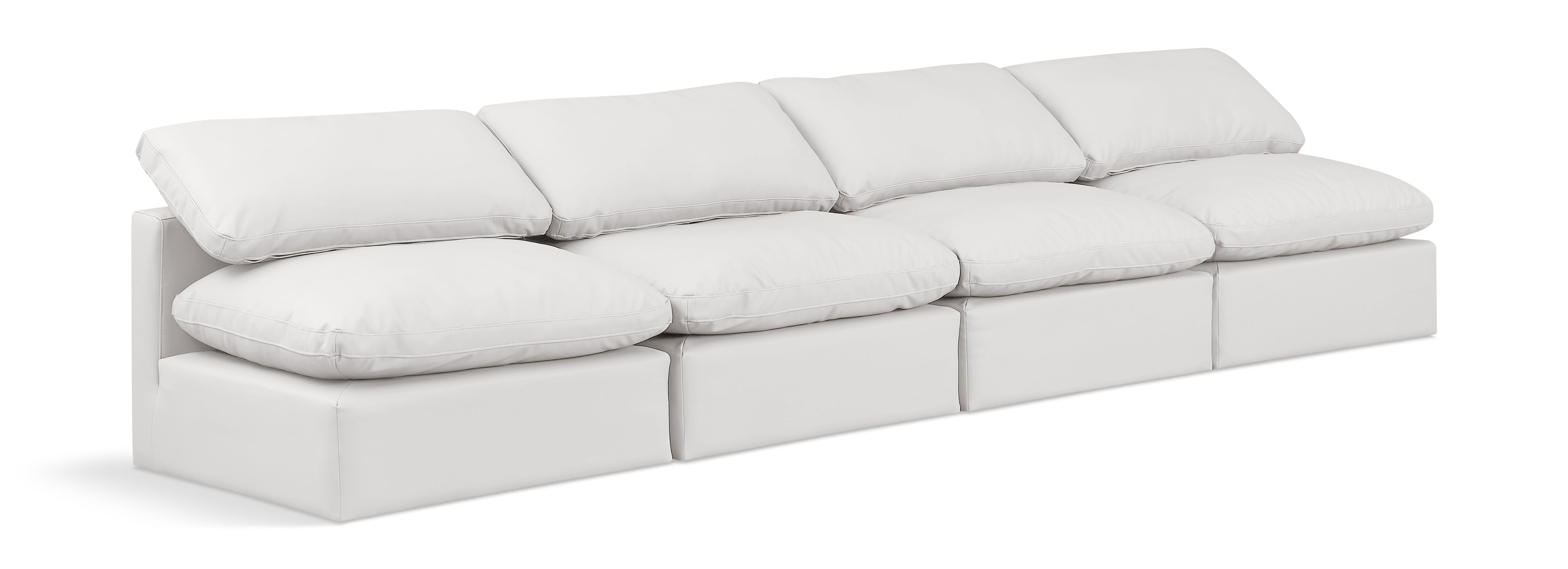 Indulge Vegan Leather Armless Modular Sofa