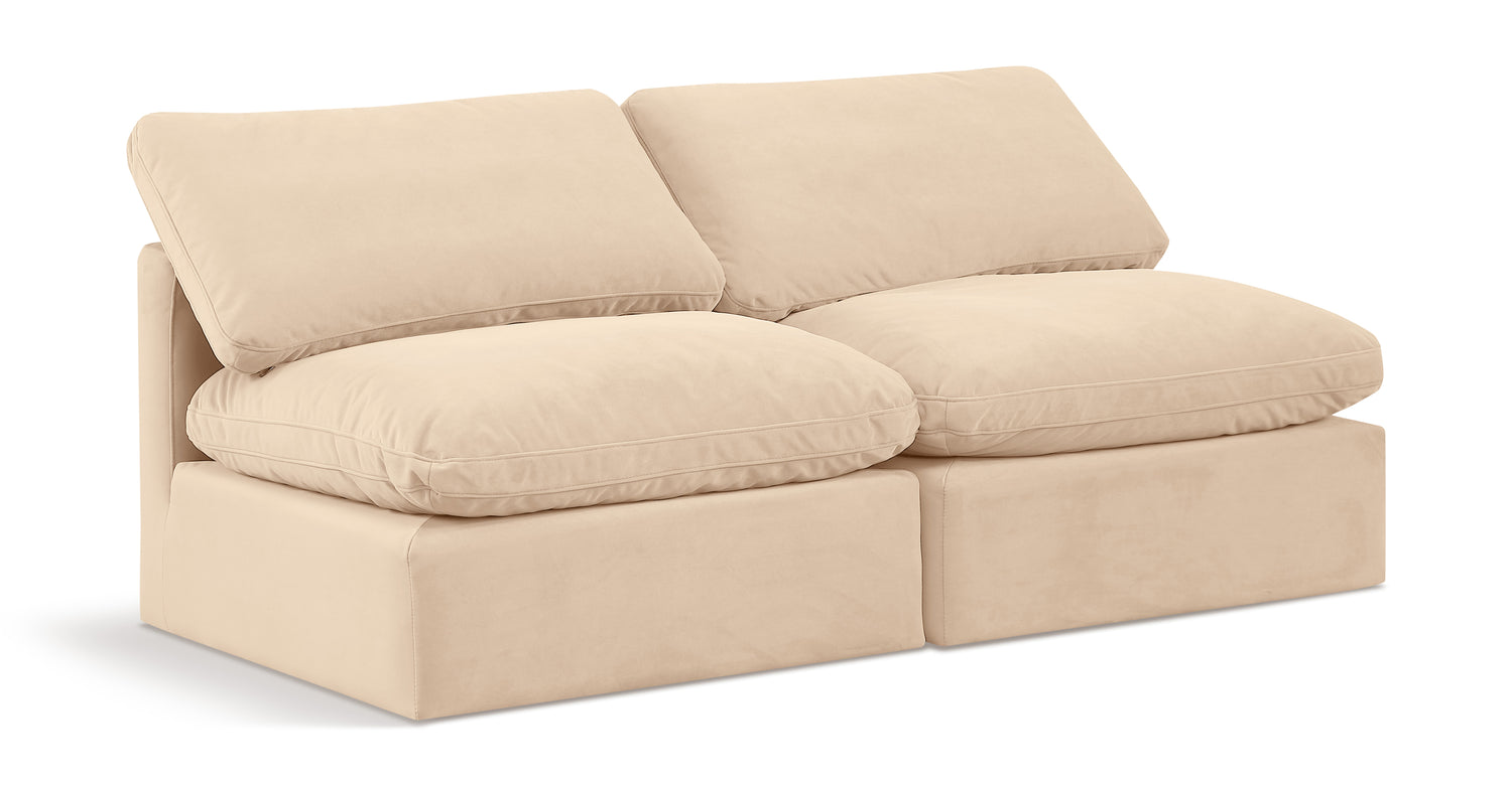 Indulge Velvet Armless Modular Sofa