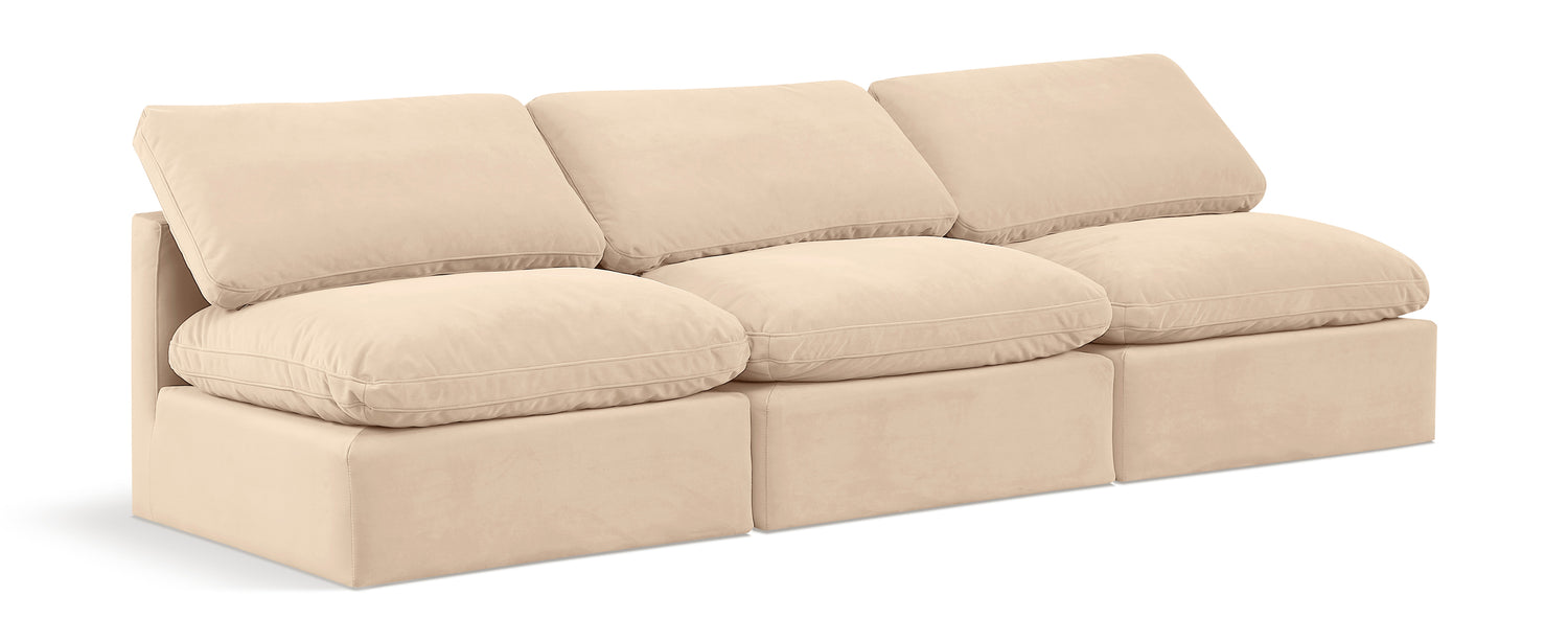 Indulge Velvet Armless Modular Sofa