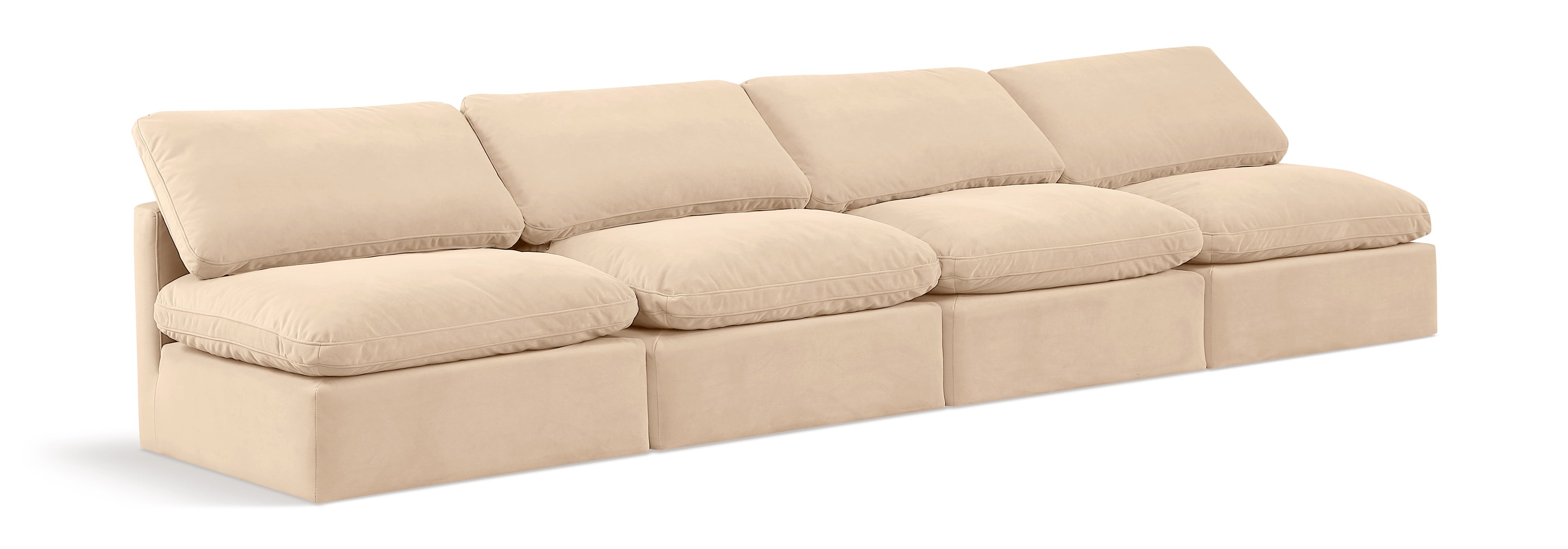 Indulge Velvet Armless Modular Sofa