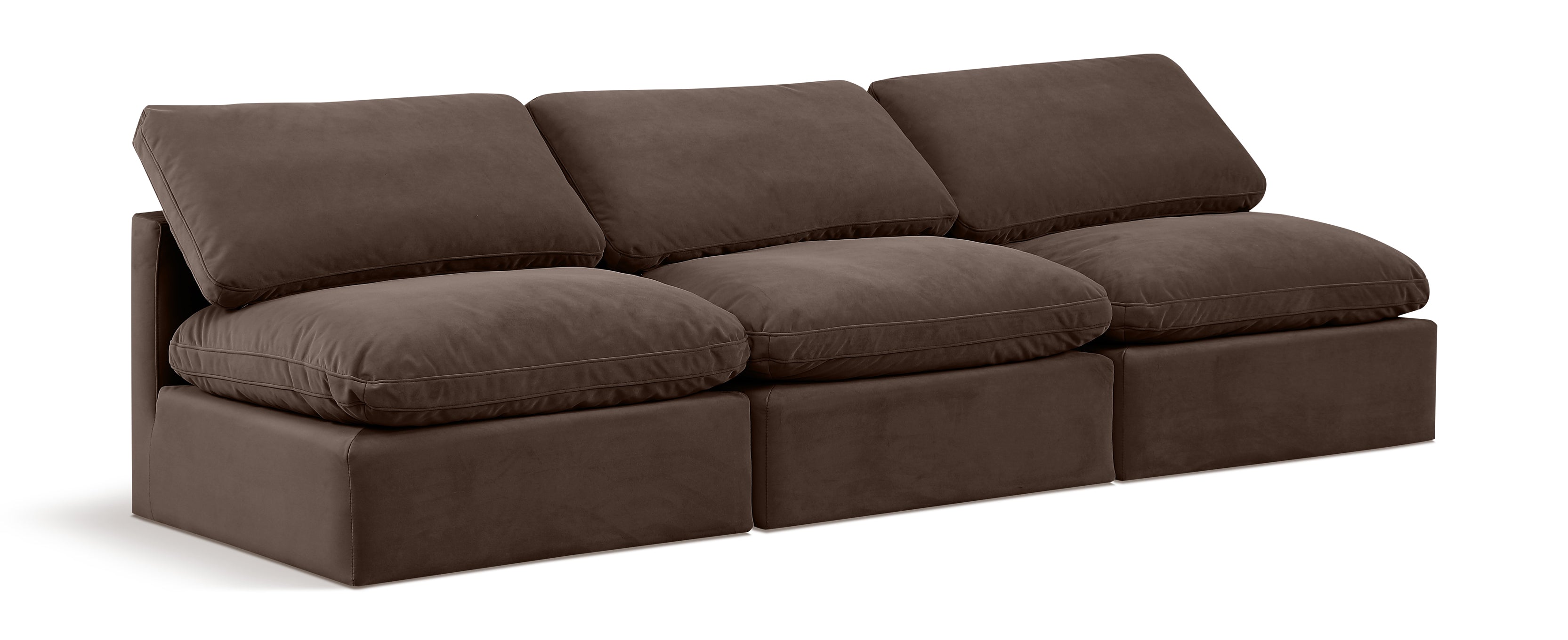 Indulge Velvet Armless Modular Sofa