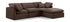 Indulge Brown Velvet Modular Sectional