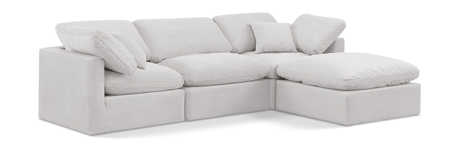 Indulge Cream Velvet Modular Sectional