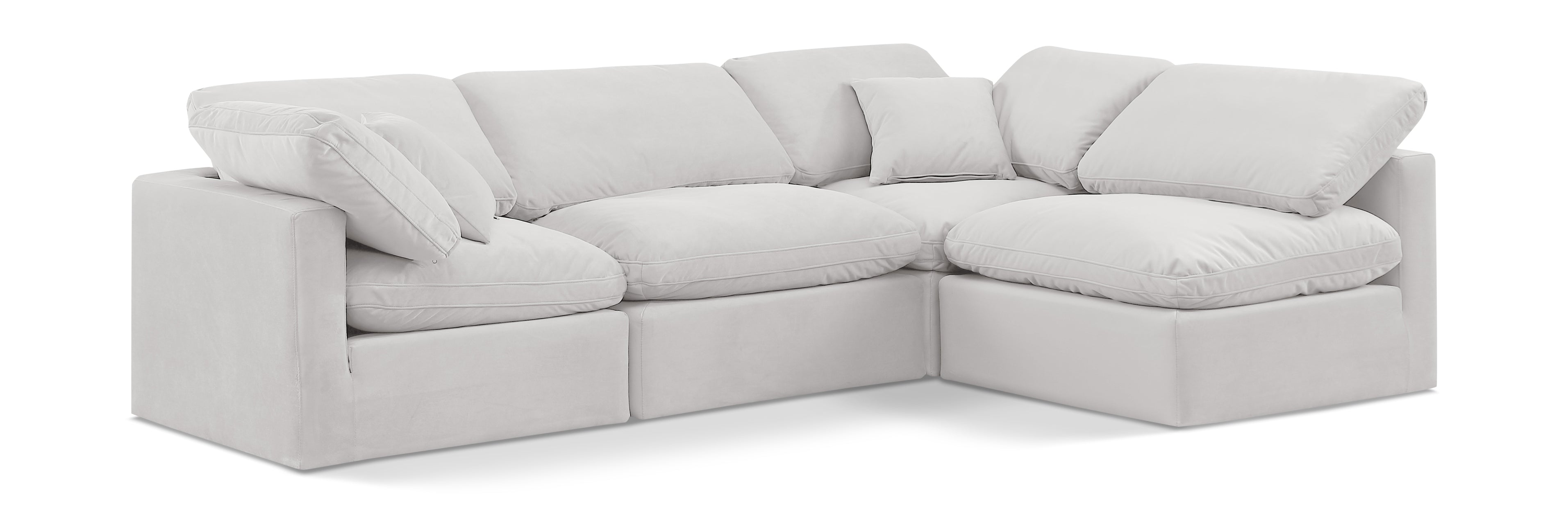 Indulge Cream Velvet Modular Sectional