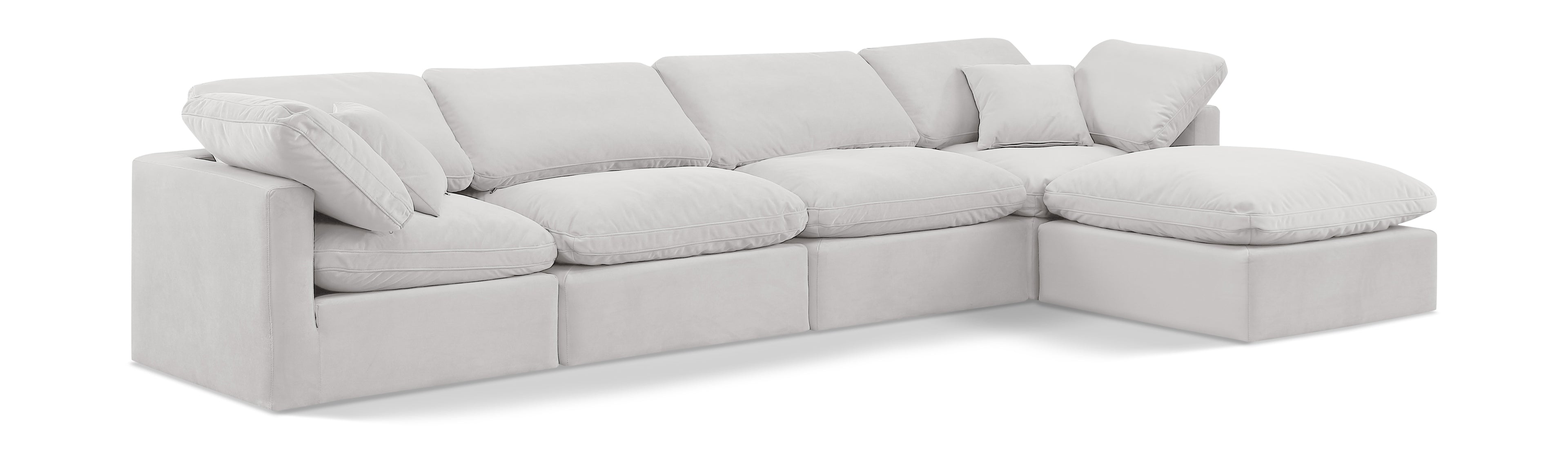 Indulge Cream Velvet Modular Sectional