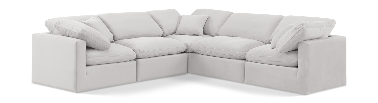 Indulge Cream Velvet Modular Sectional