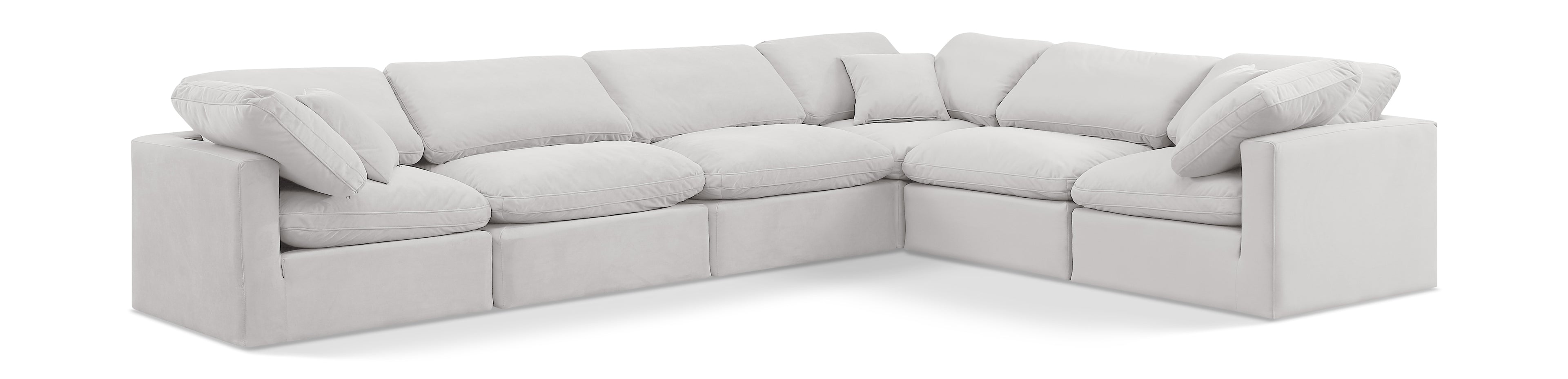 Indulge Cream Velvet Modular Sectional