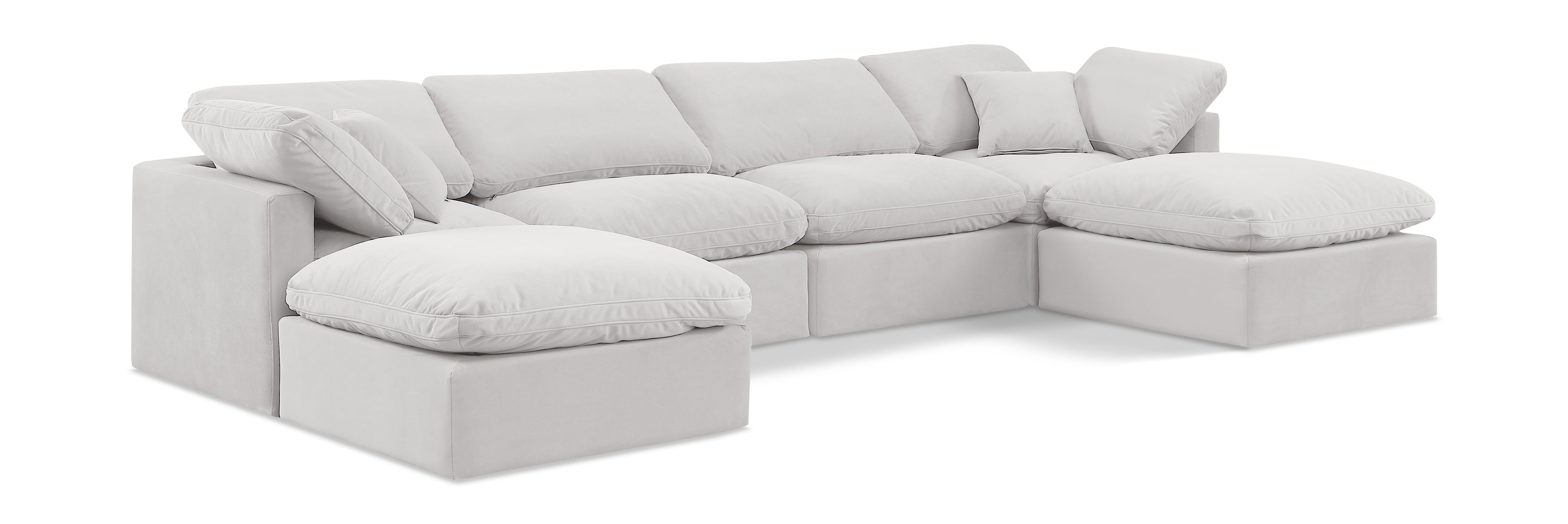 Indulge Cream Velvet Modular Sectional