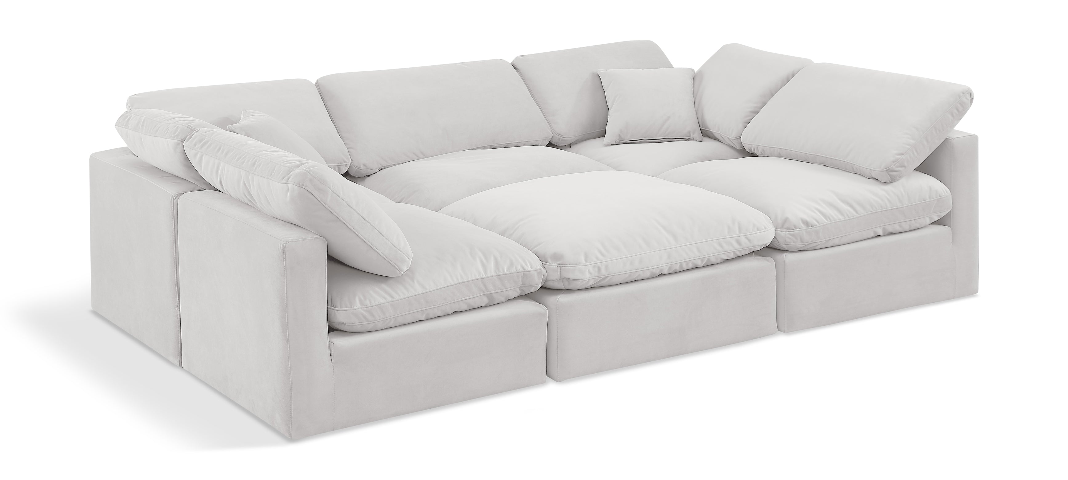 Indulge Cream Velvet Modular Sectional