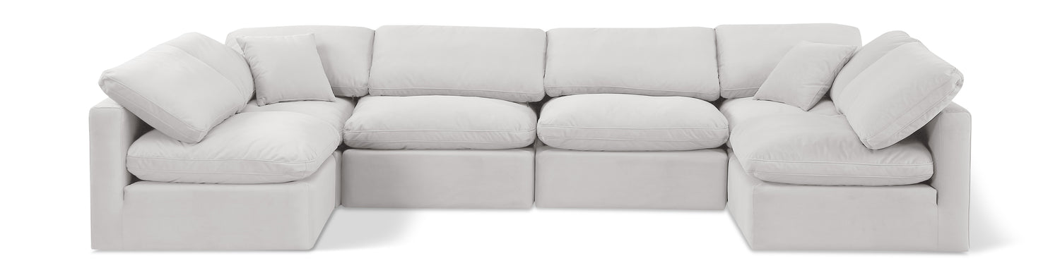 Indulge Cream Velvet Modular Sectional