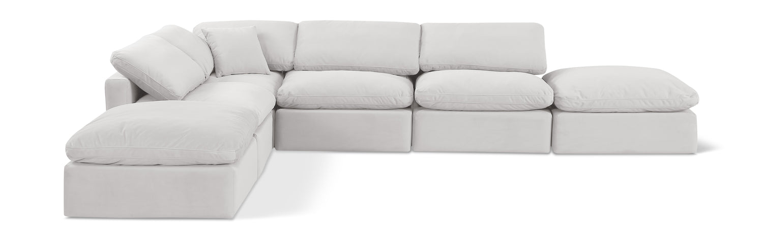 Indulge Cream Velvet Modular Sectional