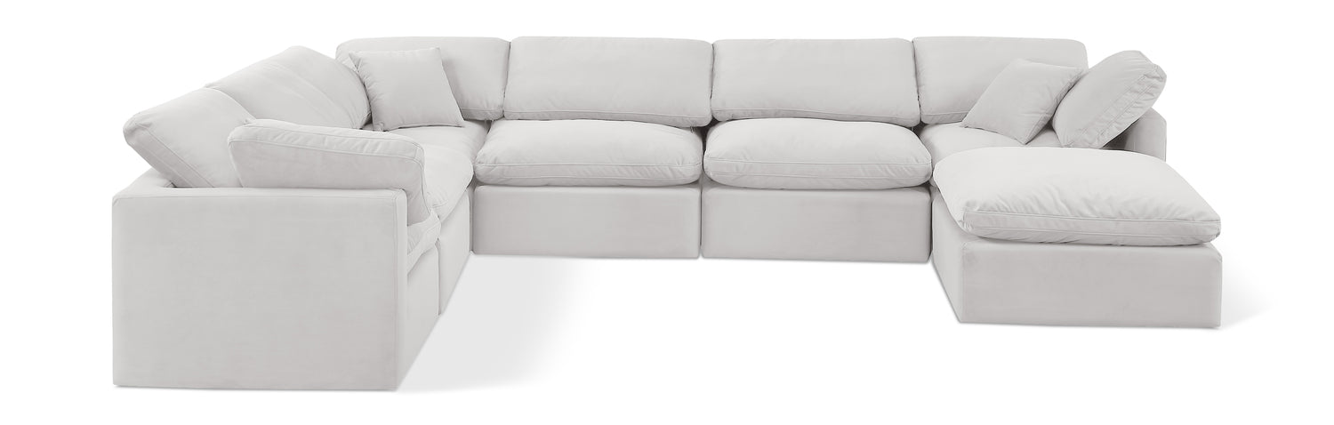 Indulge Cream Velvet Modular Sectional