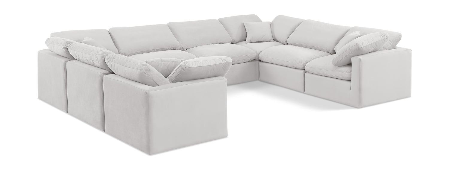 Indulge Cream Velvet Modular Sectional