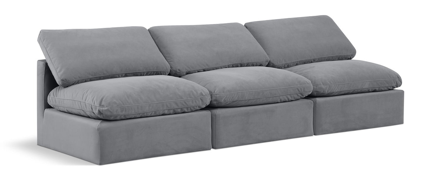 Indulge Velvet Armless Modular Sofa