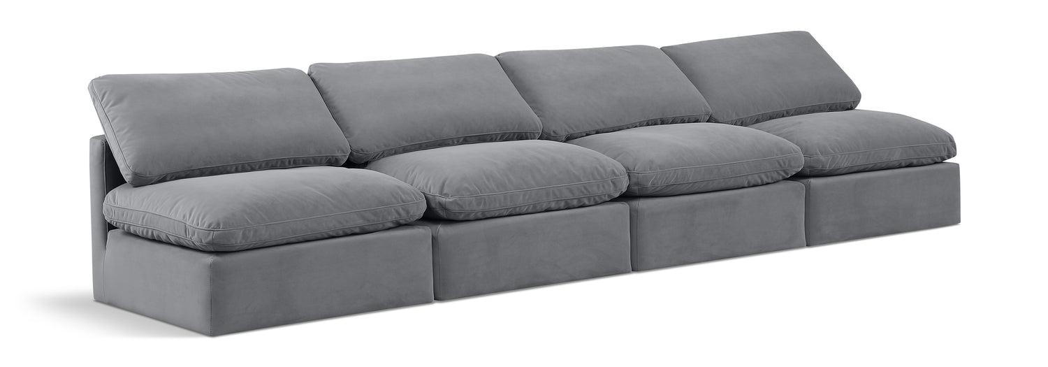 Indulge Velvet Armless Modular Sofa