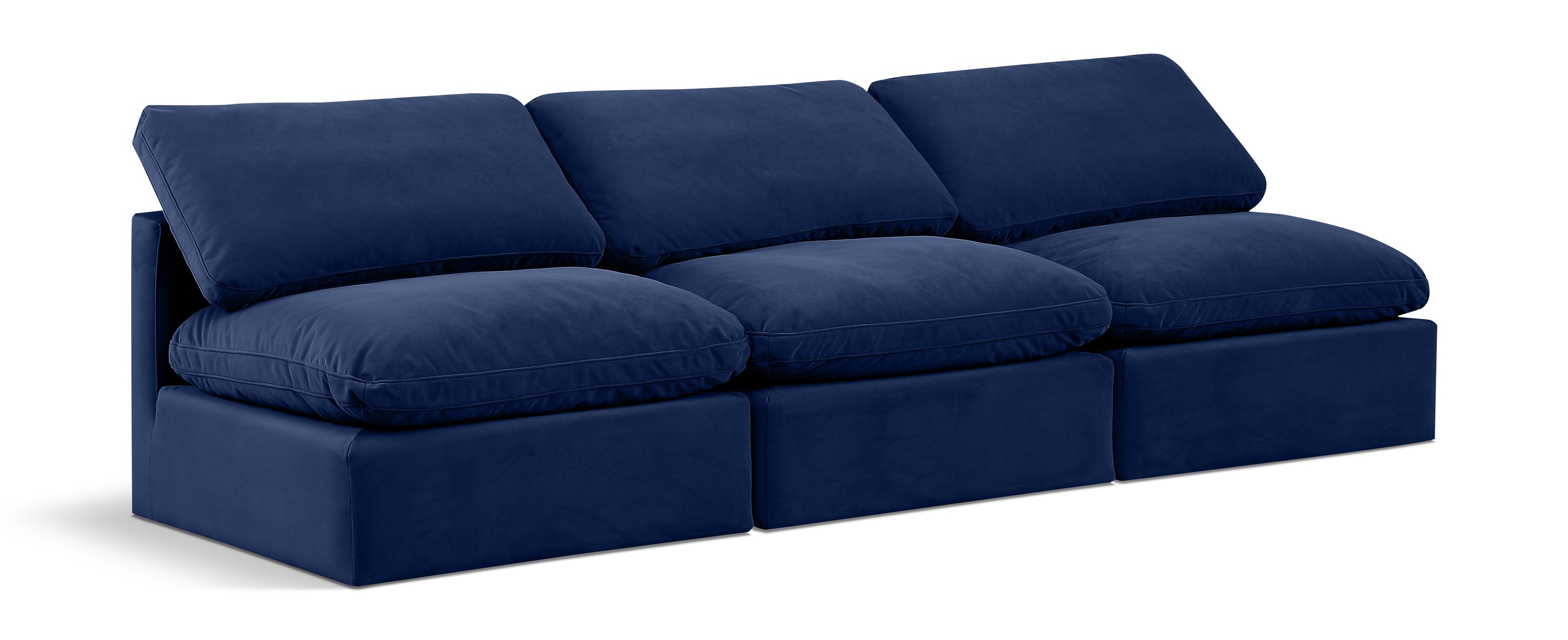 Indulge Velvet Armless Modular Sofa