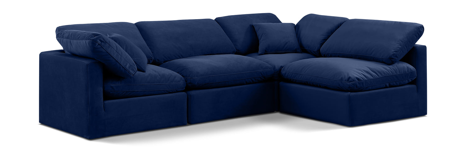 Indulge Navy Velvet Modular Sectional