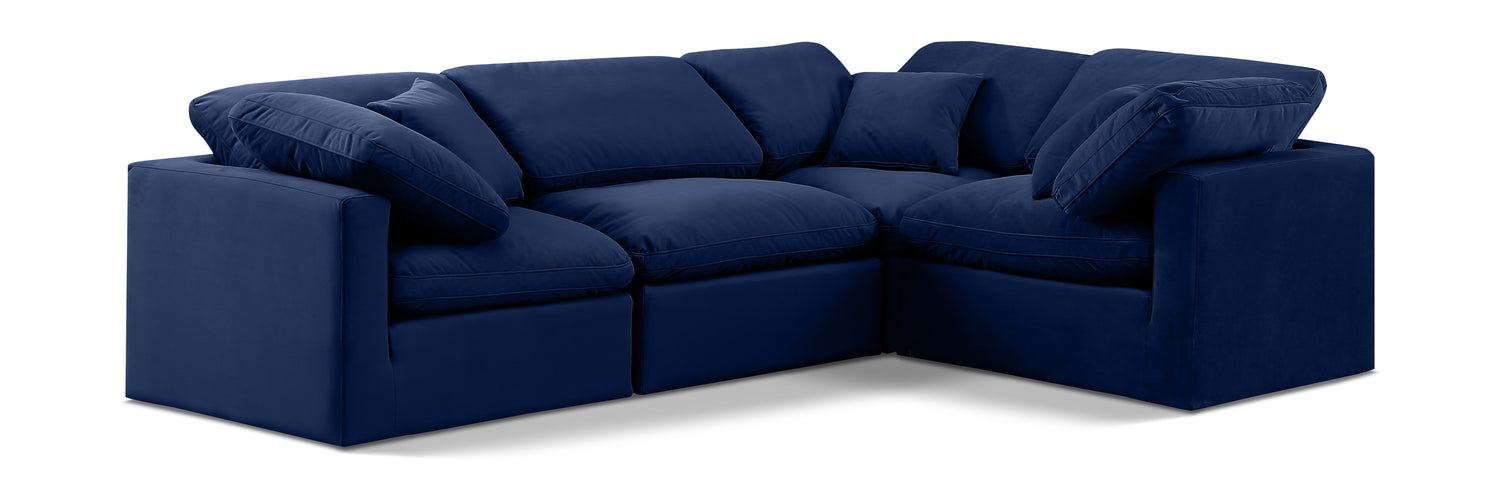 Indulge Navy Velvet Modular Sectional