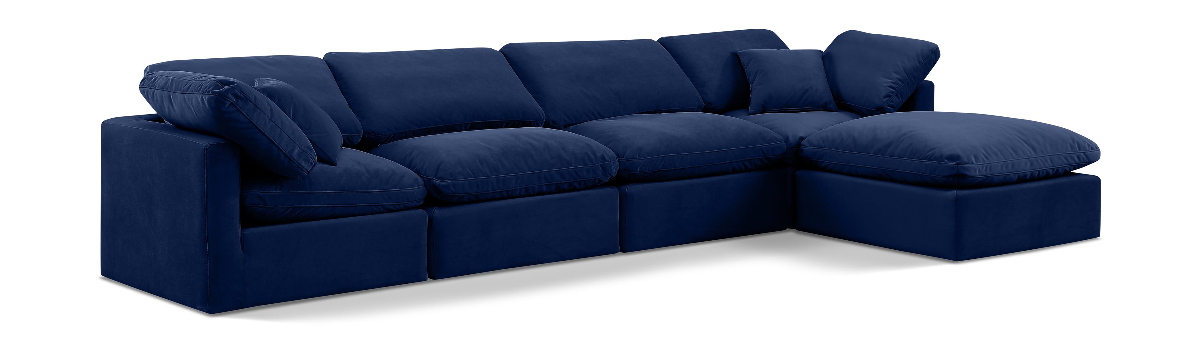 Indulge Navy Velvet Modular Sectional