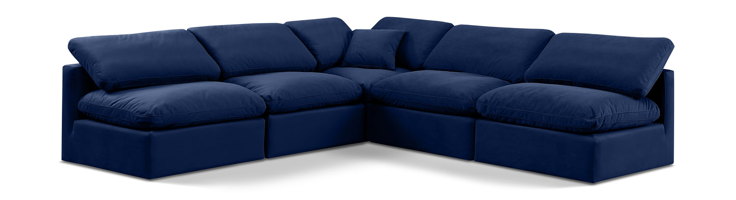 Indulge Navy Velvet Modular Sectional