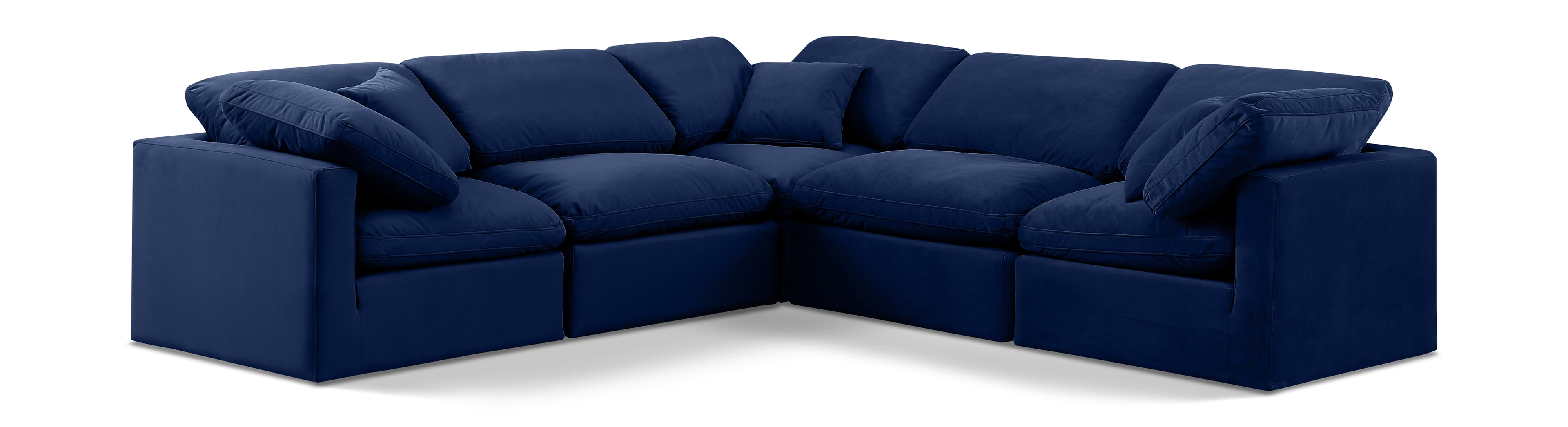 Indulge Navy Velvet Modular Sectional