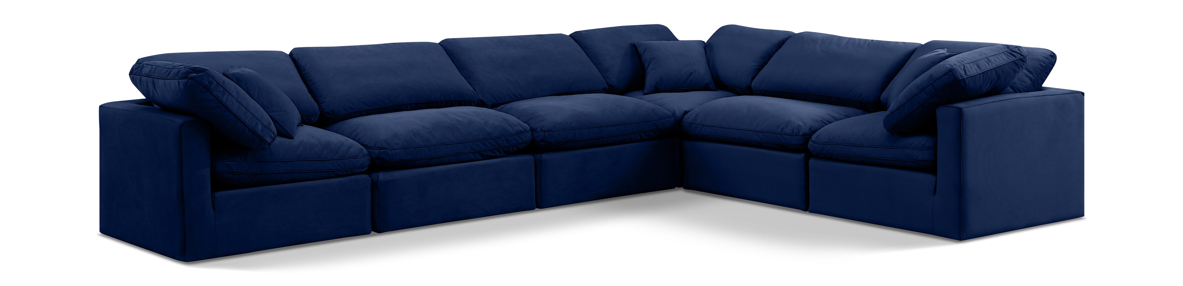 Indulge Navy Velvet Modular Sectional