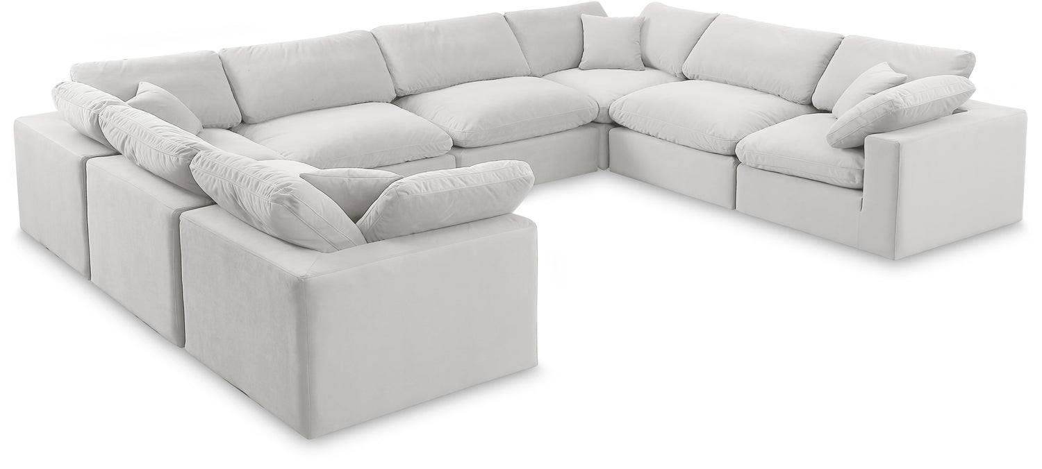 Comfy Cream Velvet Modular Sectional