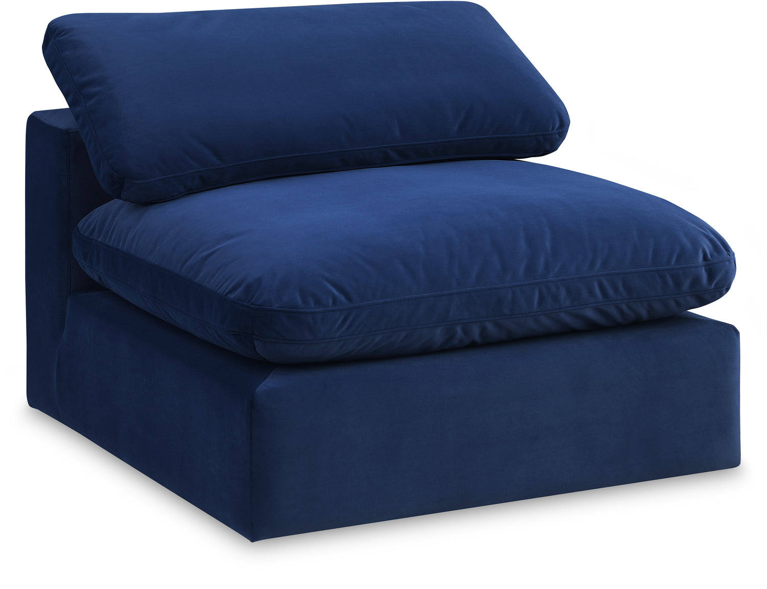 Comfy Velvet Modular Armless Chair