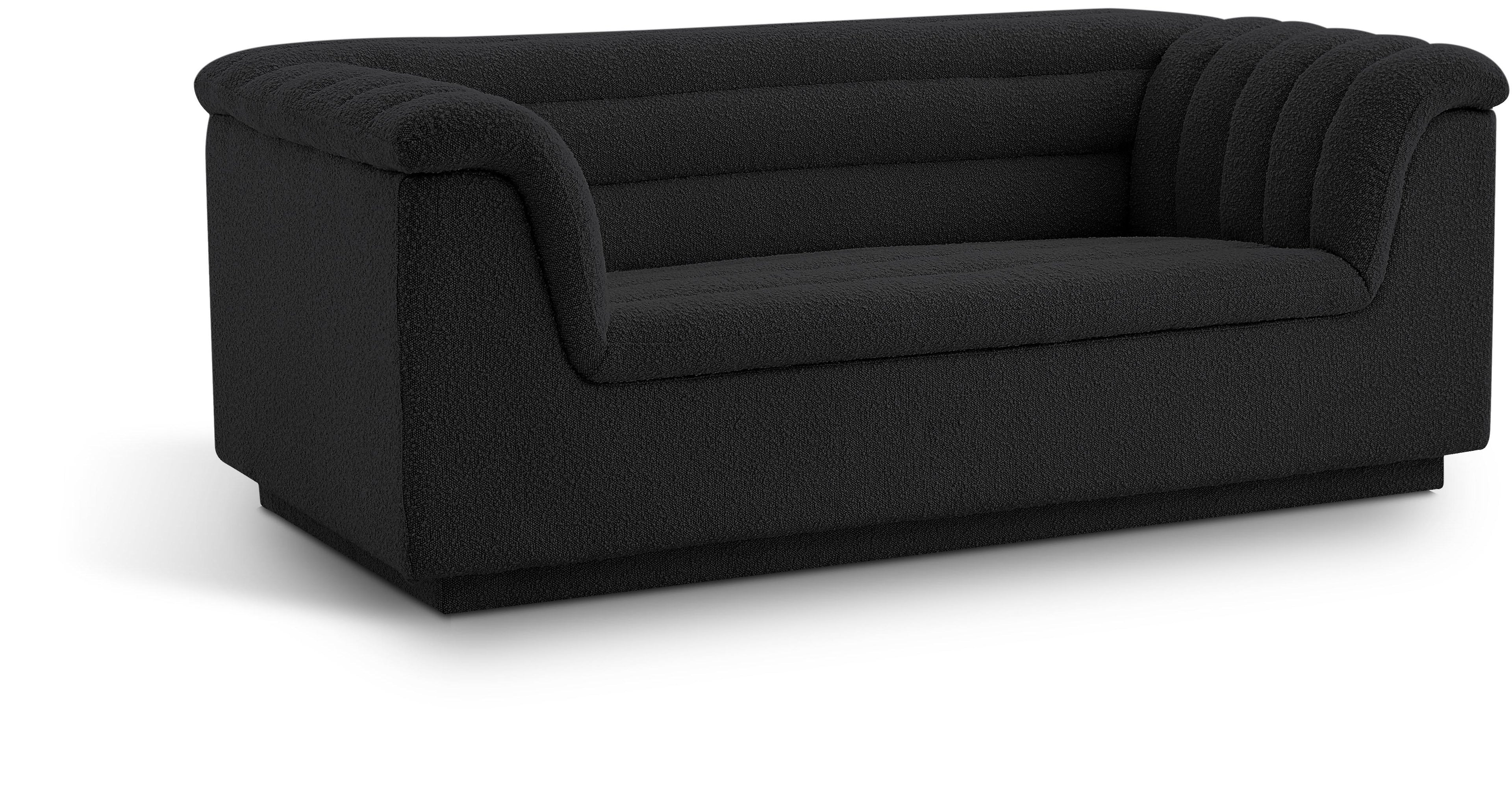 Cascade Boucle Fabric Loveseat