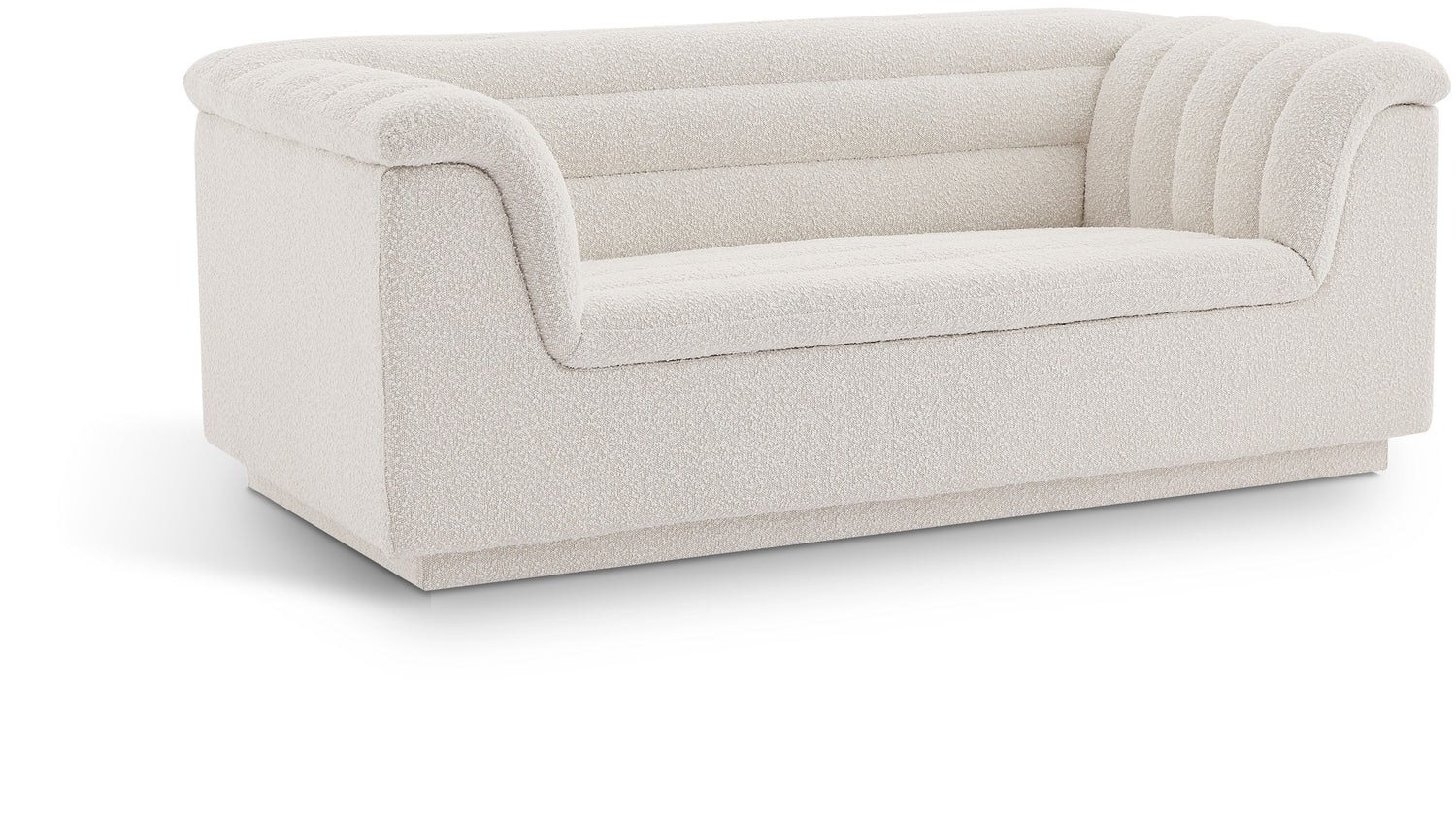 Cascade Boucle Fabric Loveseat