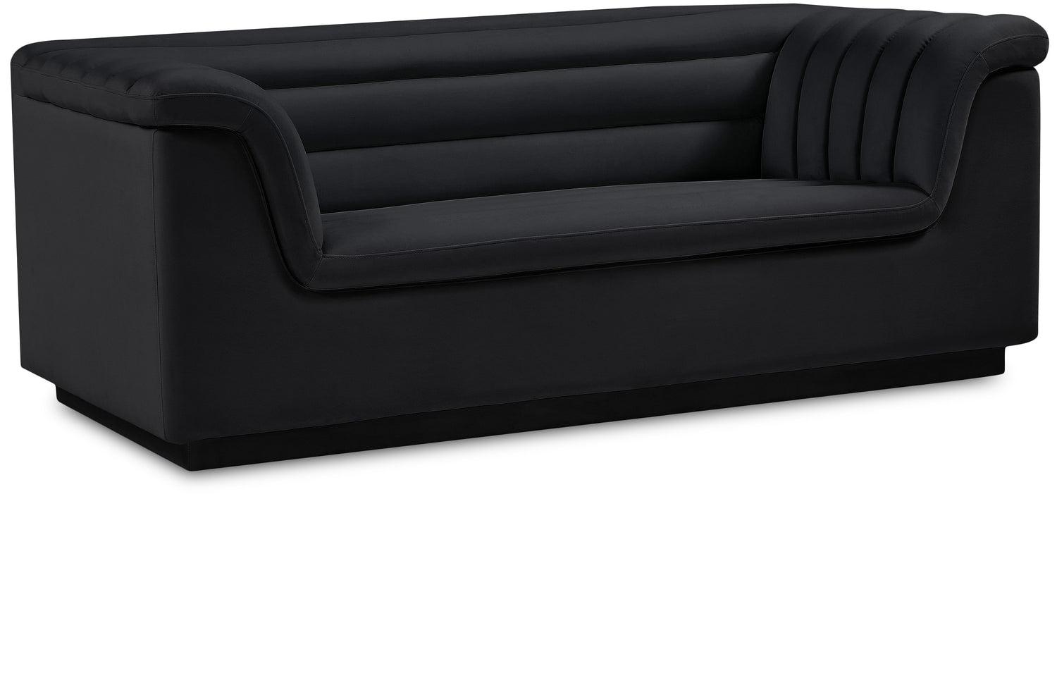 Cascade Velvet Fabric Loveseat