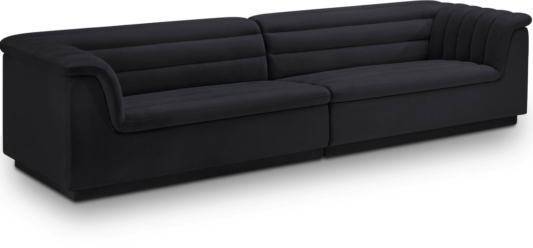 Cascade Velvet Fabric Modular Sofa