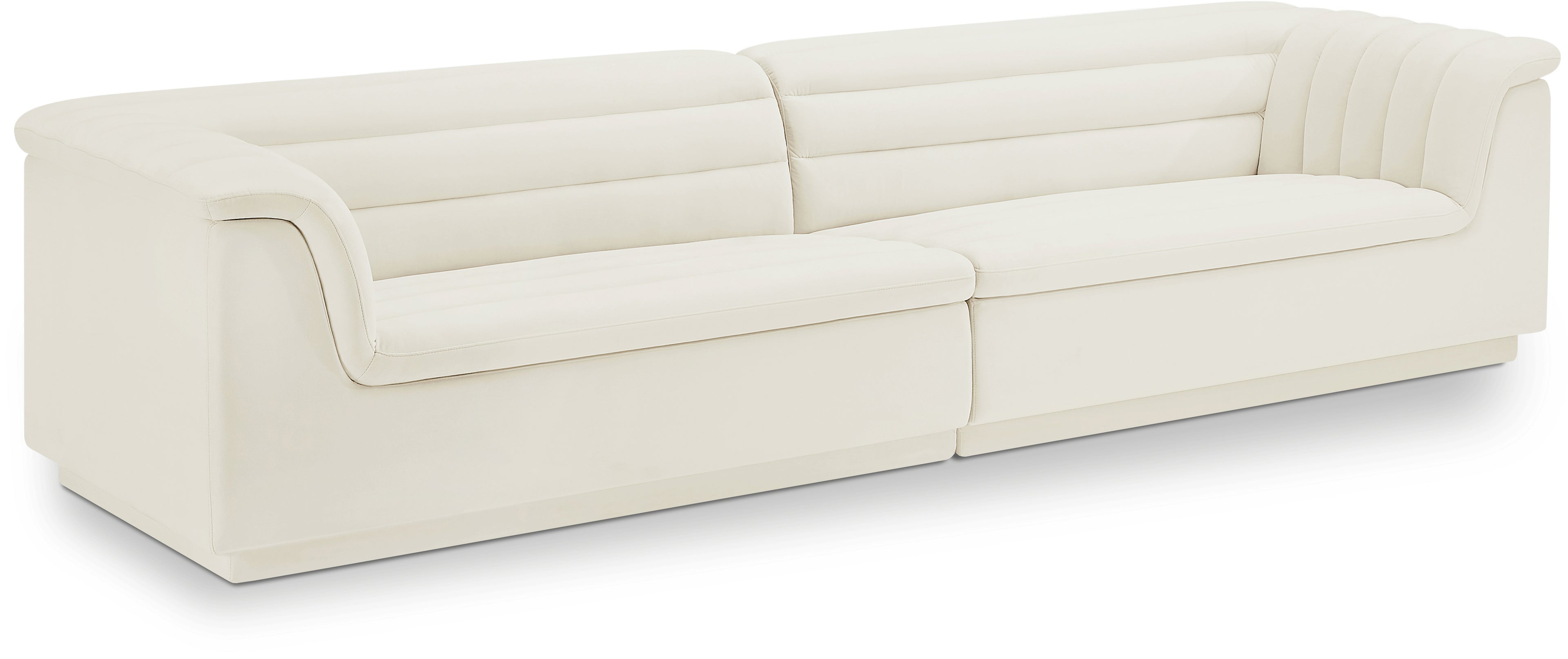 Cascade Velvet Fabric Modular Sofa