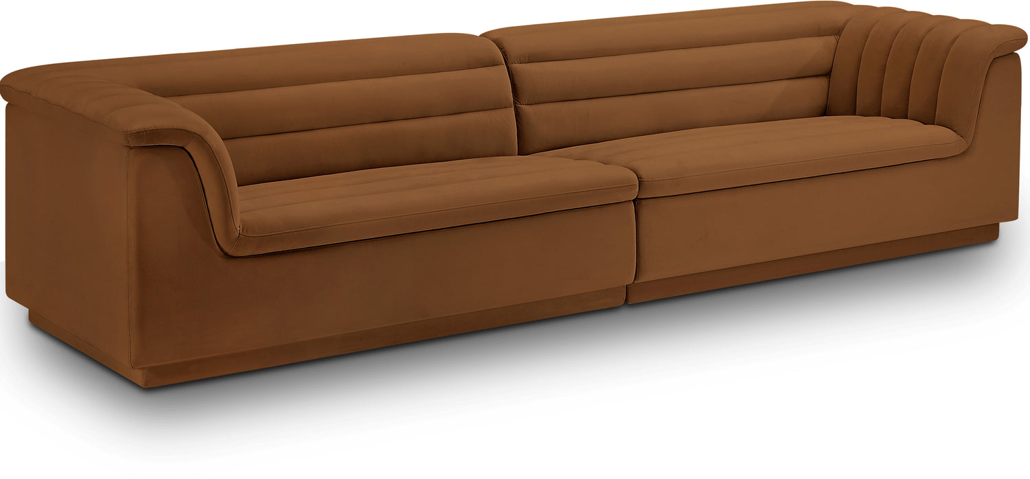 Cascade Velvet Fabric Modular Sofa