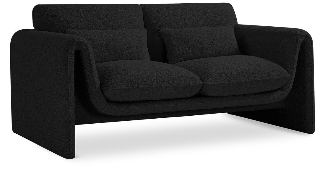 Stylus Boucle Fabric Loveseat